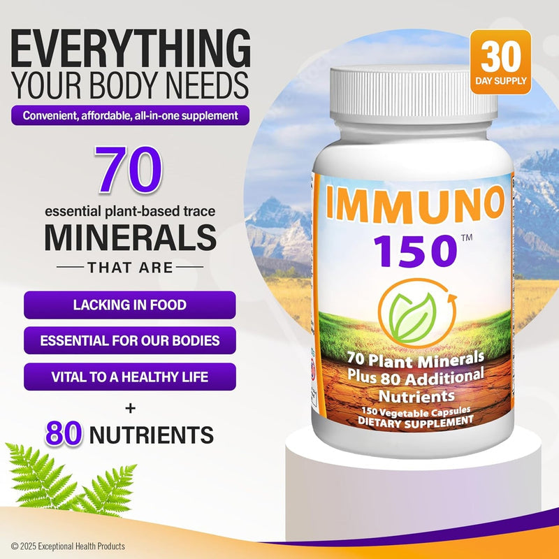 5 BOTTLES IMMUNO 150 THE ULTIMATE MULTI VITAMIN, IMMUNE BOOSTER. 150 CAPSULES