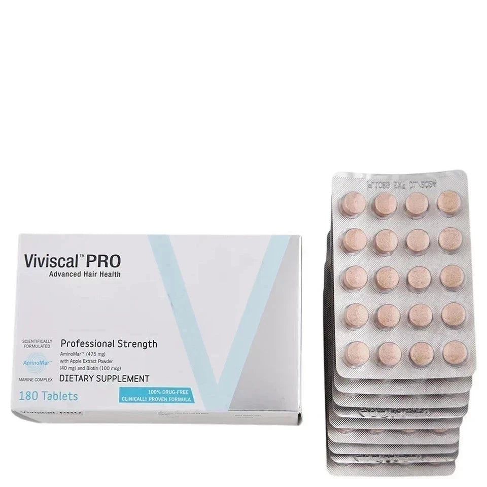 VIVISCAL PRO, ( 2 Pack ) PROFESSIONAL Hair Growth 180 tablets pills